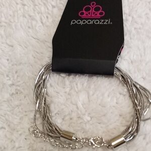 By a Show of Strands Silver Bracelet